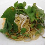 ラ ヴィオレッタ - 「スパゲッティ　三河湾産　白魚とサルディーニャのからすみ」のアップ