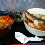 Okuda Toukyou Tei - ニシン蕎麦とミニカレー丼セット。