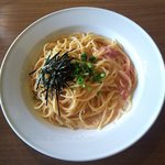 関内ビアホール トマト酒場 - 明太子のクリームパスタ（真上から）