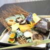 和ごころ 泉 - 料理写真:焼き八寸　鰆塩焼き　金時人参とほうれん草の白和え　からすみ飯蒸し　豆腐もろみ漬け　いくら醤油漬け　とんぶり山葵和え　カステラ玉子
