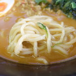 スパイシーカレーとんこつラーメン 願力屋 - 麺