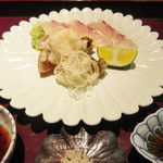 二条城ふる田 - 4】和歌山加太の鯛 さわら藁焼き 辛味大根添え(2016.12月)