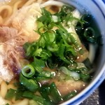 Daigiku - にかけうどん。　きざんだ油揚げ、ネギ、かつおぶし