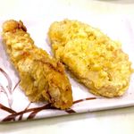 丸亀製麺 - かしわ天￥130＋れんこん天￥110　2016.10.2