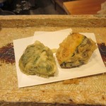 日本橋 蕎ノ字 - 島田産、ピーマンと南瓜