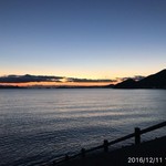 車で10分の海岸で見える夕焼け