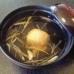 僧伽小野 一秀庵 - 蟹真丈と糸島大根餅の清まし椀