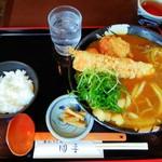 手打ちうどん 団平 - 本日のスペシャル「とりちく天カレーうどん＆小ご飯」1000円