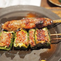 鳥茂 - ピーマン肉詰め、つくね