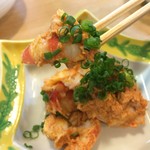 味童 天金 - 車海老のあん肝和え、もう絶品！