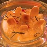 ガストロノミー ジョエル・ロブション - 2016 12 ゴルゴンゾーラピカンテ ロワイヤル仕立てにし、ポワールをのせて