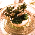 ガストロノミー ジョエル・ロブション - 2016 12 ケール ブロッコリー、ロマネスコと共に様々に調理し、なめらかなロブション風ポテトのピュレに乗せて