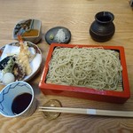 手打そば 千喜知庵 - 天せいろ 大盛り（1650円）2016年12月