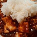 中国料理 王記 - 定食1.から揚げ・麻婆豆腐600円