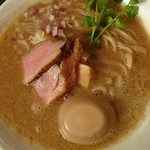 麺麓menroku - 鴨白湯大盛り980円味たま130円