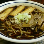 手打ちラーメン 森清 - 黒ラーメン大盛