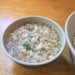 天領うどん - 揚げ玉たっぷりなつけ出汁