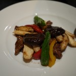 華空間 - 華々コース：:華空間のスブタ 10種の野菜炒め添え！肉ぅ(●´ω｀●)