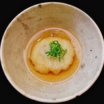 味 ふくしま - 『くもこ豆腐の揚げ出し』!! くもことは、タラの白子（精巣）のことで、とろけるように軟らかくって、お酒のアテにぴったり～♪(^o^)丿