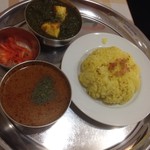 バーワルチー - Bセット（マトン、ほうれん草）ライス