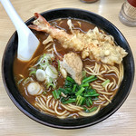 うどんのいなや - みそそば＋えび天