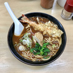 うどんのいなや - みそそば＋えび天