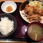 博多もつ鍋 やまや 和膳 西宮ガーデンズ店 - 鶏の唐揚げ明太子風味定食