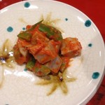 草喰 なかひがし - 2016年11月　野菜の赤ピーマンあえ