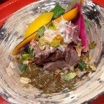 草喰 なかひがし - 2016年11月　牛とヤマドリダケ