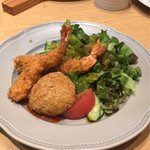 Guriru Domi Kosugi - 海老フライと帆立貝のクリームコロッケ