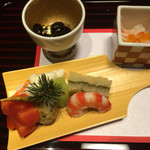 前菜 年始利用なのでお正月仕様です。