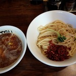 つけめんTETSU - 【2017/1】辛つけ麺＋味玉