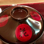 はらまさ - 椀物：のどぐろと舞茸の御椀。花鳥風月と書かれてますね。