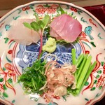 はらまさ - お造り：ヒラメとクロムツ