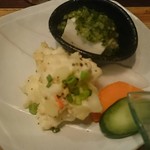 和牛＆Seafood　Micio（ミーチョ） - 2017/1  ポテトサラダ&お新香付き