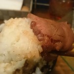 和牛＆Seafood　Micio（ミーチョ） - 2017/1    中盤戦でご飯をお肉で巻きます♪