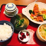 味の民芸 - 黒酢あんかけ定食