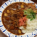 すき家 - 牛あいがけカレー＋納豆