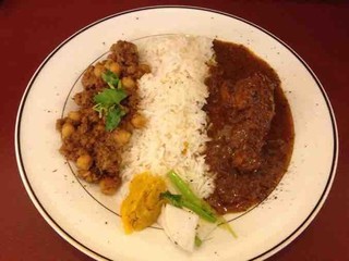 カレーショップ marusuke - 2種盛り(ペッパーチキン、ラムキーマ）