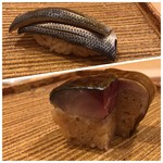 鮨 鈴木 - 小鰭、棒鮨(金華山鯖)