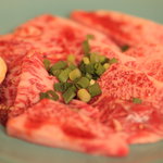 焼肉 晩餐館 - 信州牛のカルビ1,155円