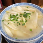 香港麺 新記 - マコモ茸と貝柱のスープ
