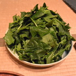 常夜鍋のほうれん草