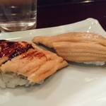 鮨 波やし - (12/25)煮穴子（タレ）、煮穴子（塩）