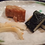 鮨 波やし - (12/25)タイラ貝磯辺焼き、エイヒレ、焼きマグロ