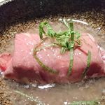 肉と日本酒 - (12/26)そとももの一口餡かけ