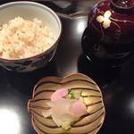 横浜うかい亭 - ガーリックライス、お味噌汁、香の物