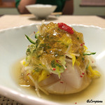 御料理 寺沢 - 身厚の帆立貝柱に柑橘ジュレ