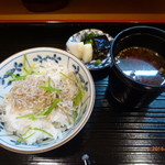 祇園ゆやま - ちりめん山椒ご飯、漬物、味噌汁