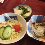 富松うなぎ屋 - サラダ、酢物、香物
